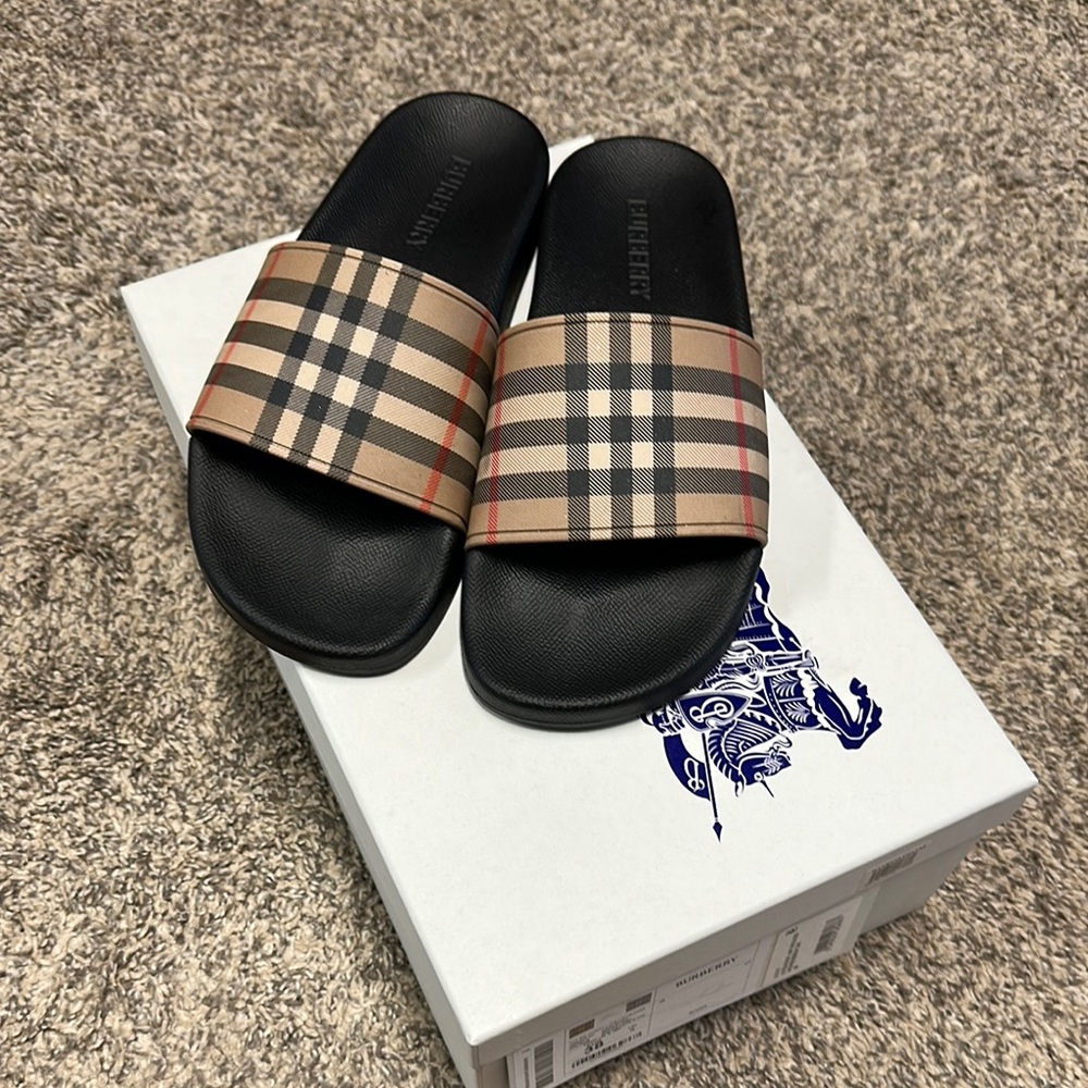 Burberry Check Slides